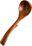 Japanese Long Handle Wooden Soup Spoon Porridge Spoon for Cooking Stirring and Mixing Ideal for Hot Pot and Ramen Handmade Natural Utensil