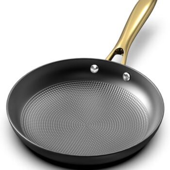Frying Pan - 8 Inch Non Stick Frying Pan, Long Lasting Cast Iron Skillet Nonstick Pan, Honeycomb Nonstick Frying Pan with Stay Cool Stainless Steel Handle, Christmas Gifts, Easy Clean Pan