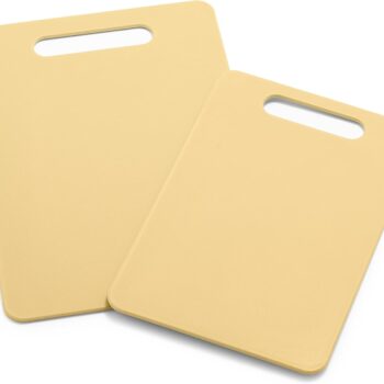 Cutting Board Set 8x12" & 10x14", Extra Durable, Meal Prep, Non-Slip, Grip Handles, Crack Resistant, Dishwasher Safe, Reversible, Versatile Kitchen Essentials, Yellow
