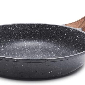 Nonstick Frying Pan Skillet, Swiss Granite Coating Omelette Pan, Healthy Stone Cookware Chef's Pan, PFOA Free (8/9.5/10/11/12.5 Inch) (9.5 Inch)