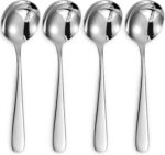 Premium 7"  Soup Spoons, 18/10 Stainless Steel, Dishwasher Safe (4)