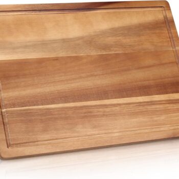 17" Best Acacia Wood Cutting Board for Kitchen Large Charcuterie Board Wooden Chopping Boards Butcher Block Fruit Charcuterie Cheese Boards Meat Serving Platter Carving Board
