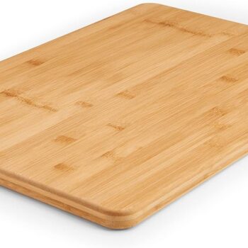 Extra-Large Wood Cutting Board, Reversible Chopping Board for Kitchen Meal Prep and Serving, Charcuterie Board, 14-Inch x 20-Inch, Bamboo