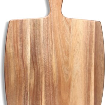 Large Wood Cutting Board with Handle 17"x13" Big Wooden Charcuterie Boards Butcher Blocks Acacia Meat Cutting Boards for Kitchen Bread Cheese Serving Board Carving Chopping Board Charcuterie Board