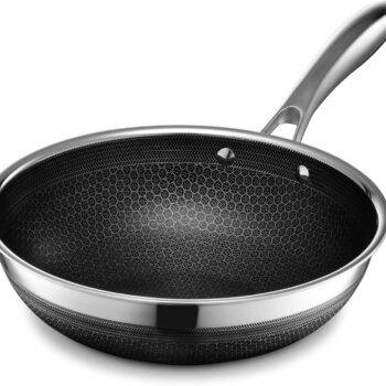 Hybrid Nonstick 10-Inch Wok, Stay-Cool Handle, Dishwasher and Oven Safe, Compatible with All Cooktops, Induction Ready